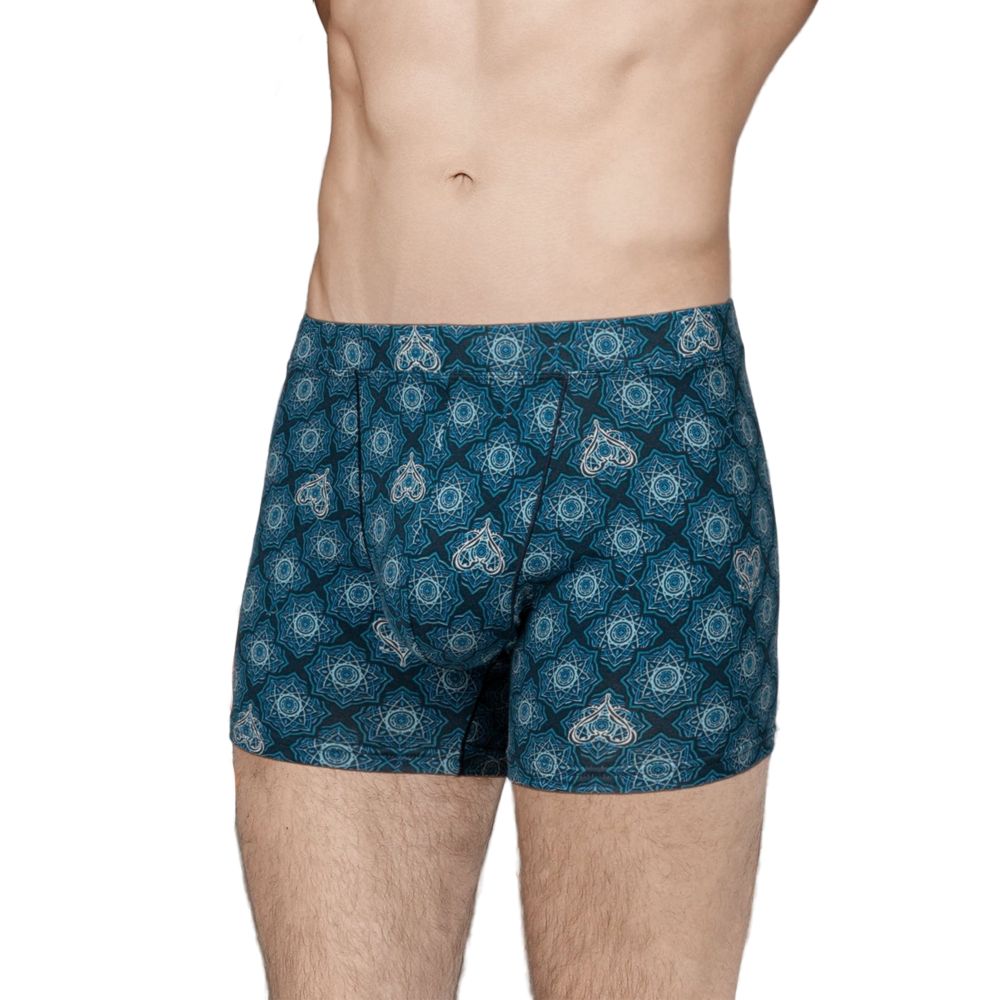 Мужские трусы боксеры темно-синие с принтом Doreanse 1748