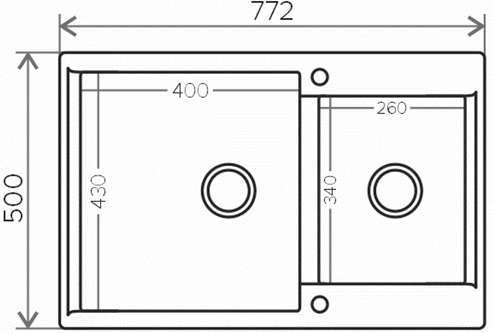 Мойка POLYGRAN BRIG-772 белый хлопок №36