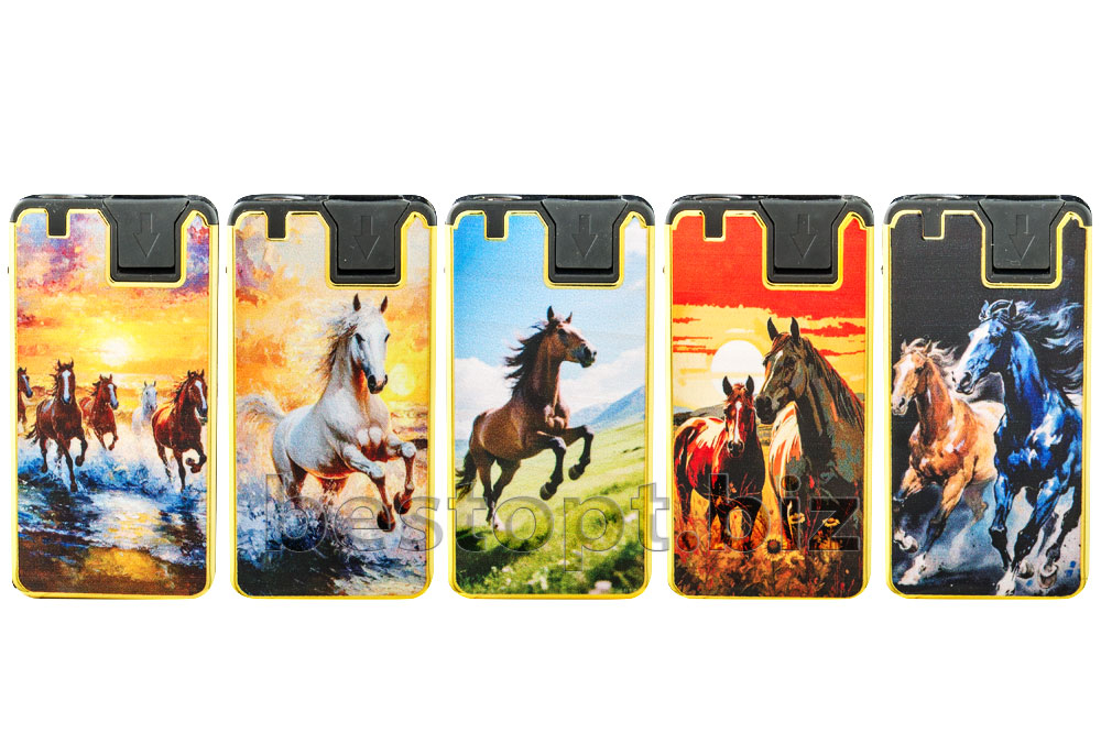 Зажигалки "Oney" JM-19(02) метал.Джет пламя Лошади 25шт*20бл/500