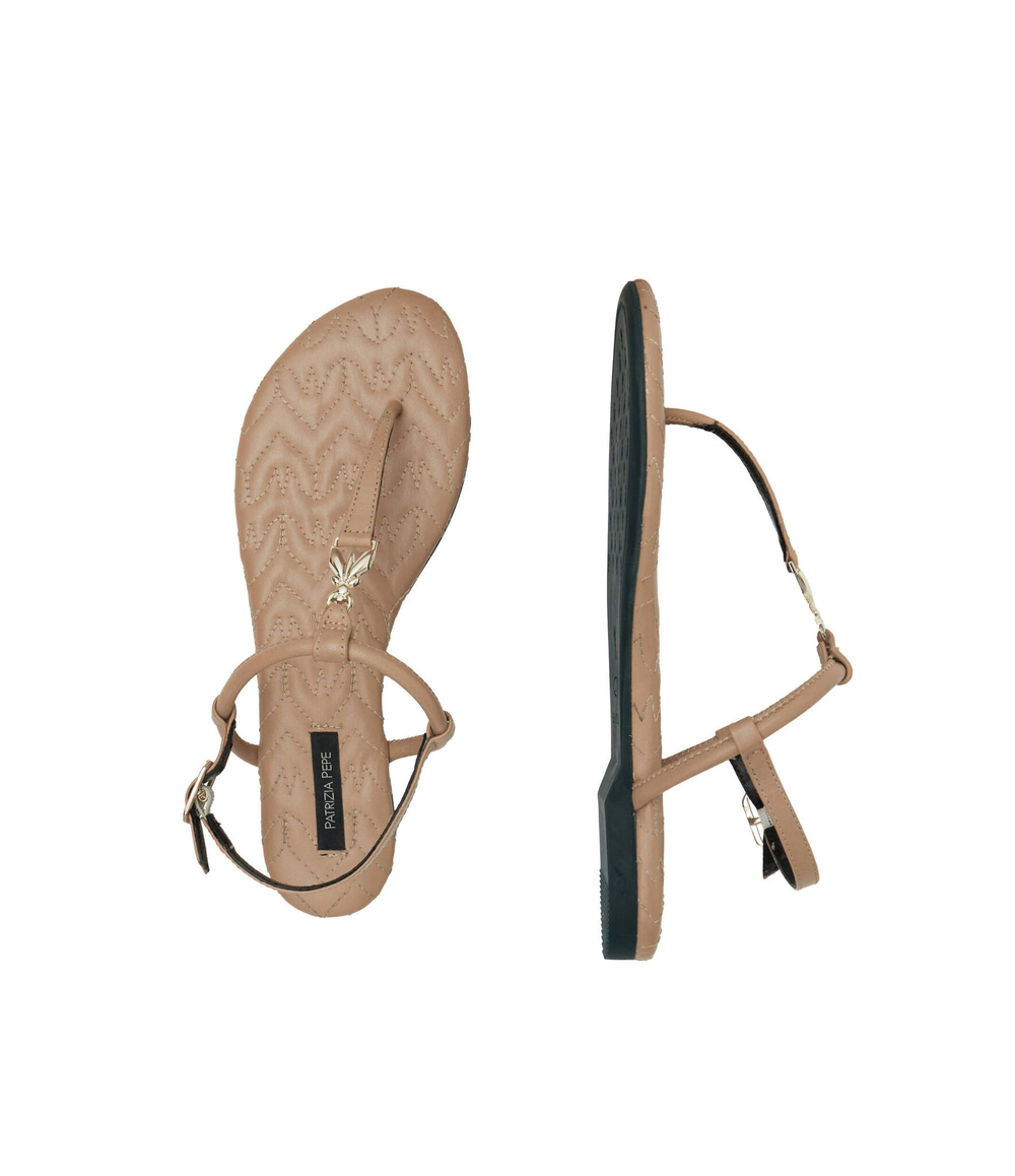 Кожаные босоножки Patrizia Pepe - коричневый(8X0020 L048)