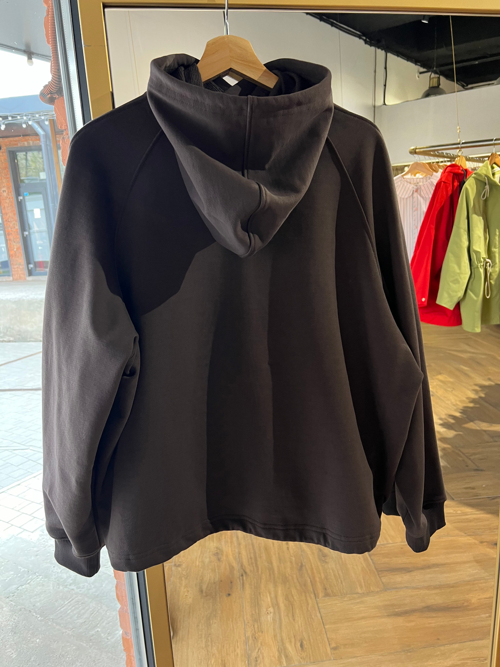 Худи 2.0 из плотного футера без начеса "Горький шоколад"