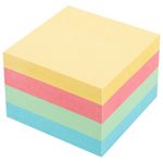 Блок самоклеящийся (стикеры) STAFF STANDARD, ПАСТЕЛЬНЫЙ 51х51 мм, 4 цвета, 400 листов, 116585