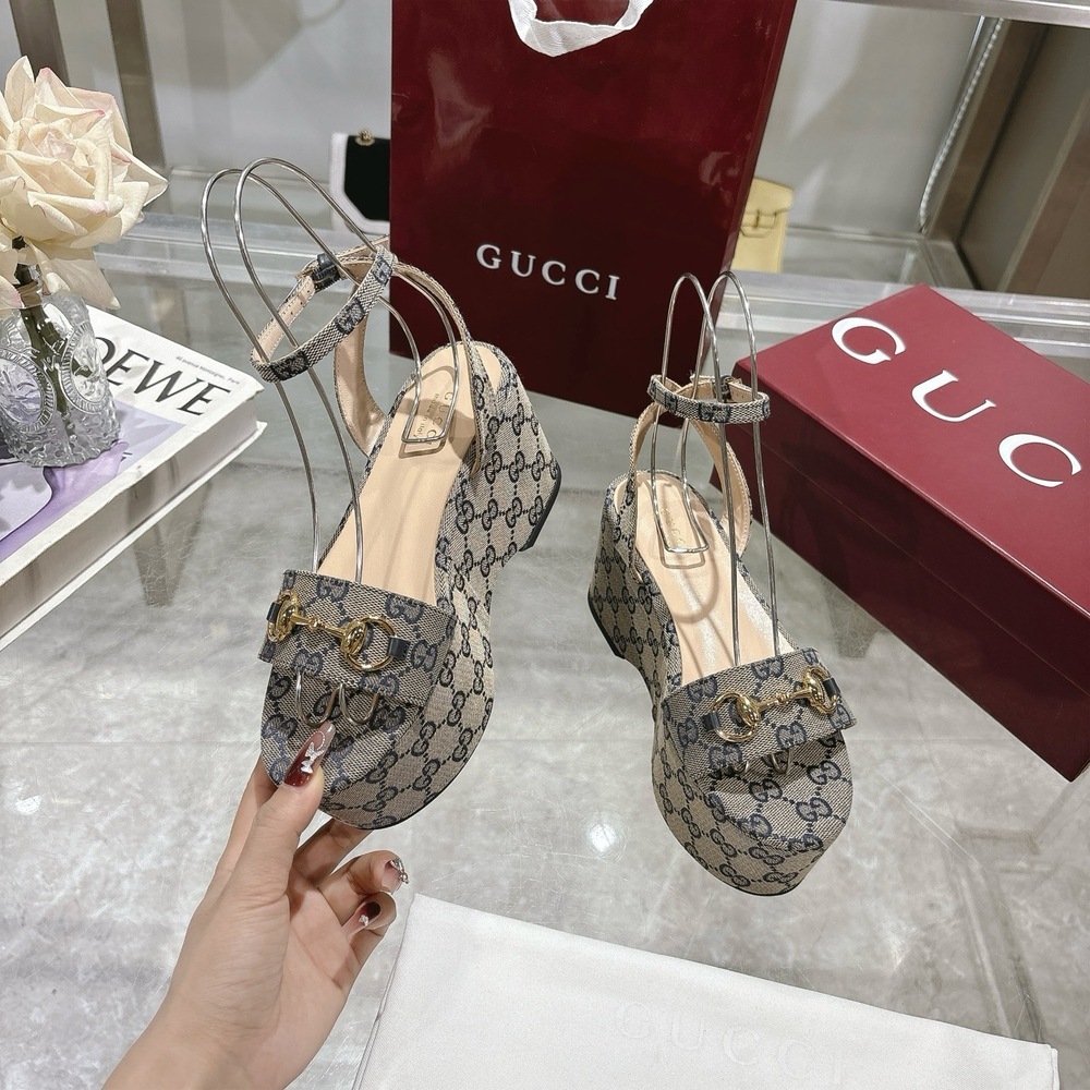 Gucci Horsebit Flatform Sandal