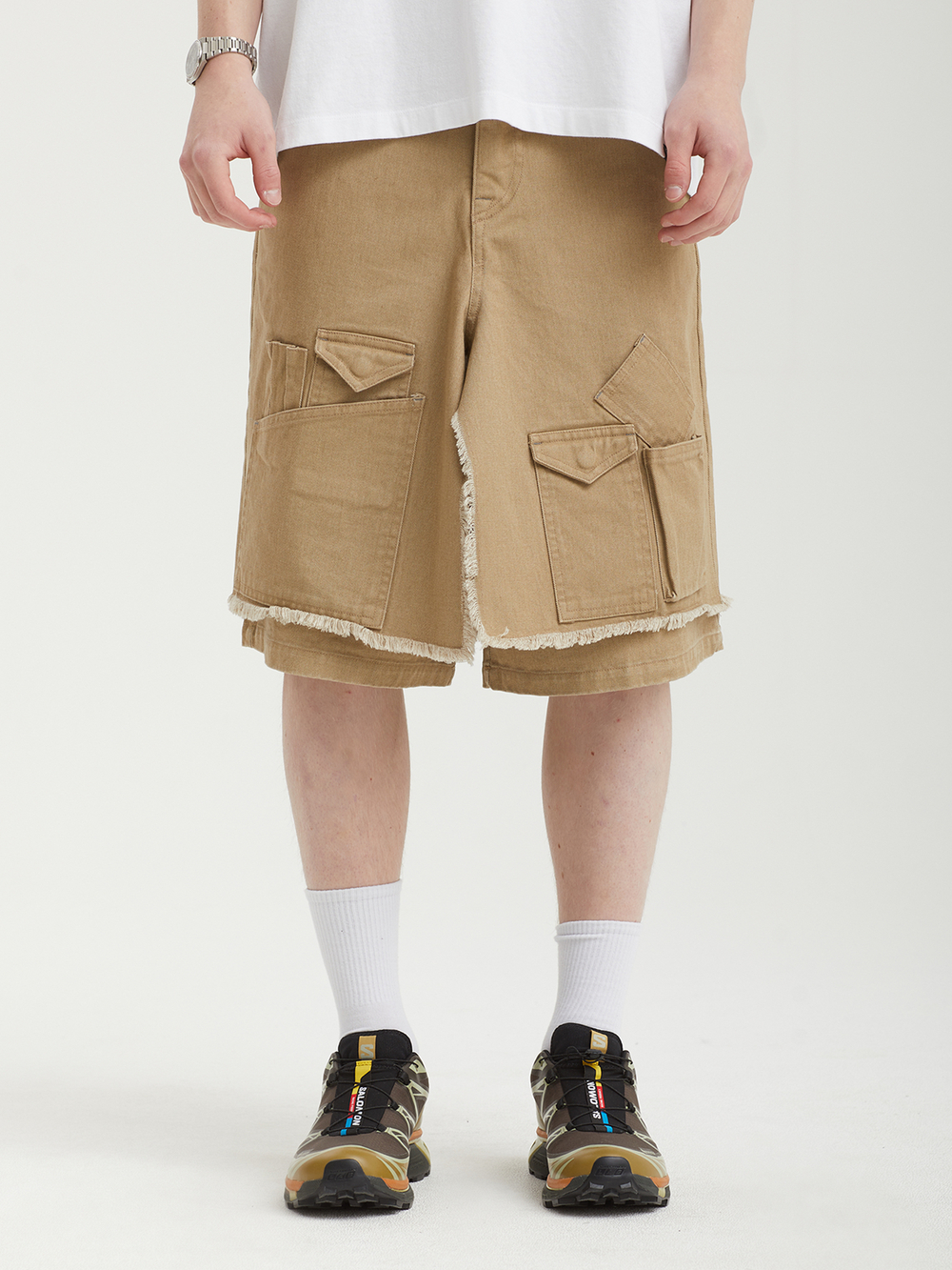 Мужские Шорты Washed Layered Cargo Skirt
