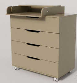 Пеленальный комод ИНКАНТО-ЮГ ,белый, белый\дуб, серый