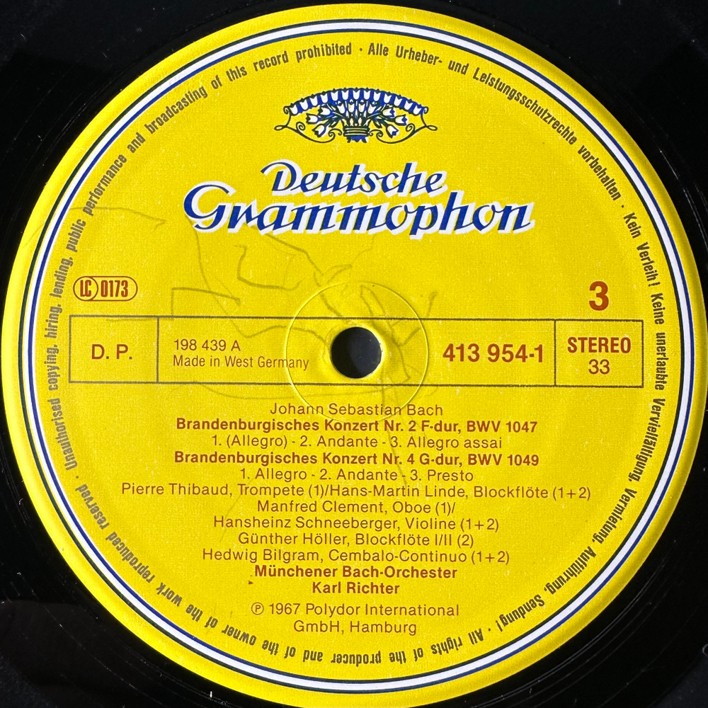 Бах - 6 Бранденбургских концертов 2LP (Германия)