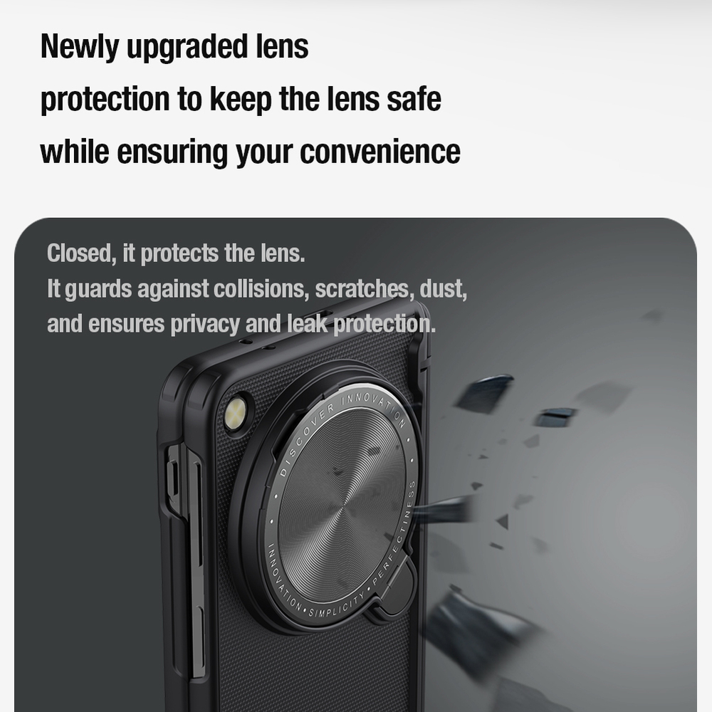 Чехол усиленный с откидной защитной крышкой для камеры на OnePlus Open и OPPO Find N3 от Nillkin, серия Super Frosted Shield Prop