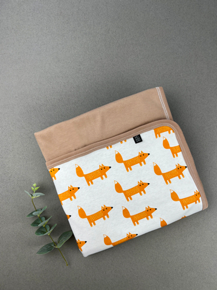 Плед 2-х сторонний LooJoo Лисы / Карамель