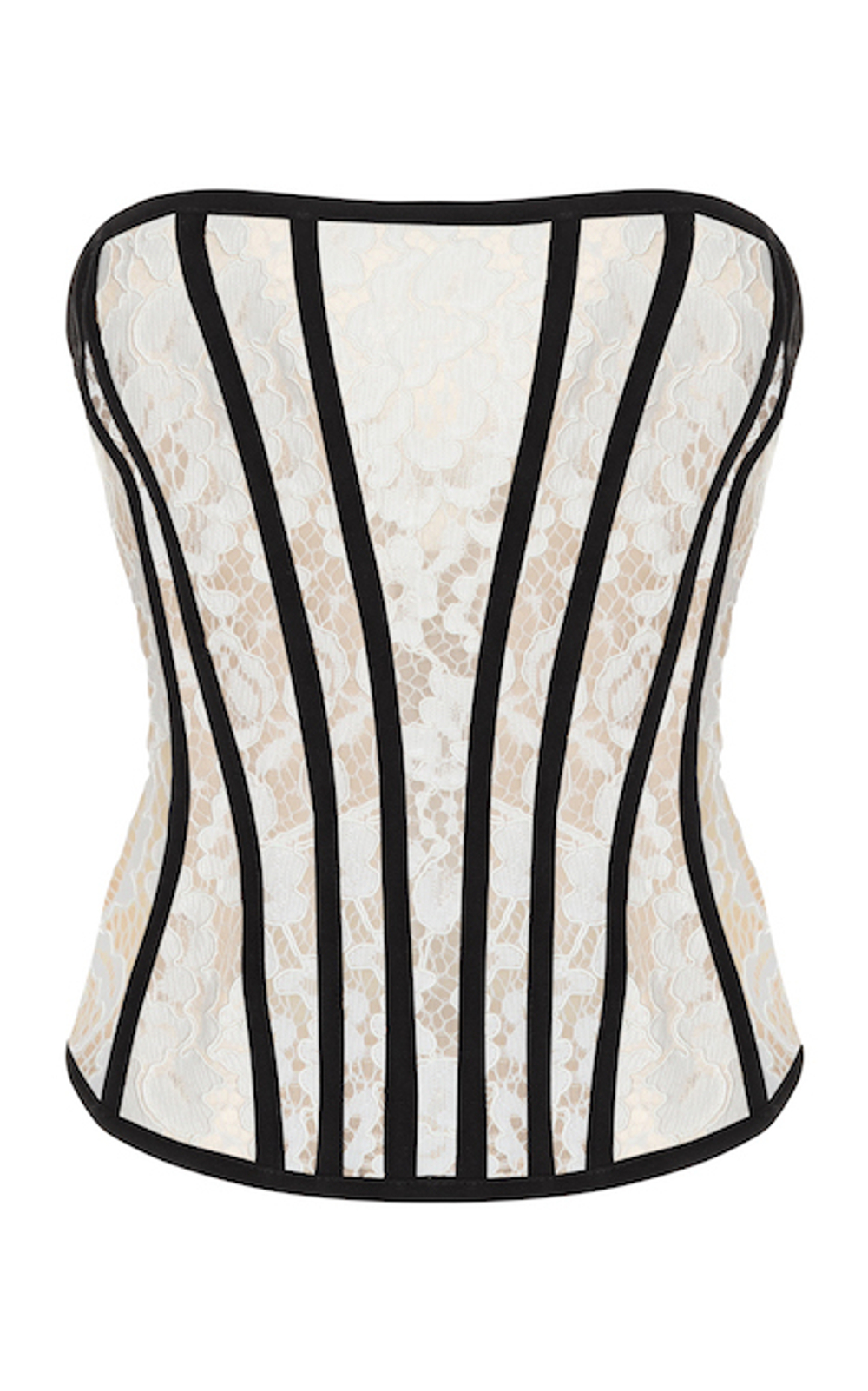 Топ корсетный из кружева и сатина