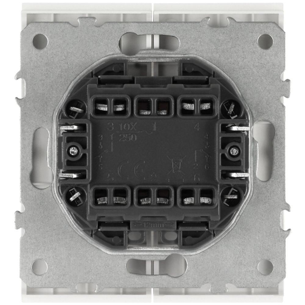 Переключатель ЭРА Arktik 16-1106-01 двойной 10АХ-250В белый