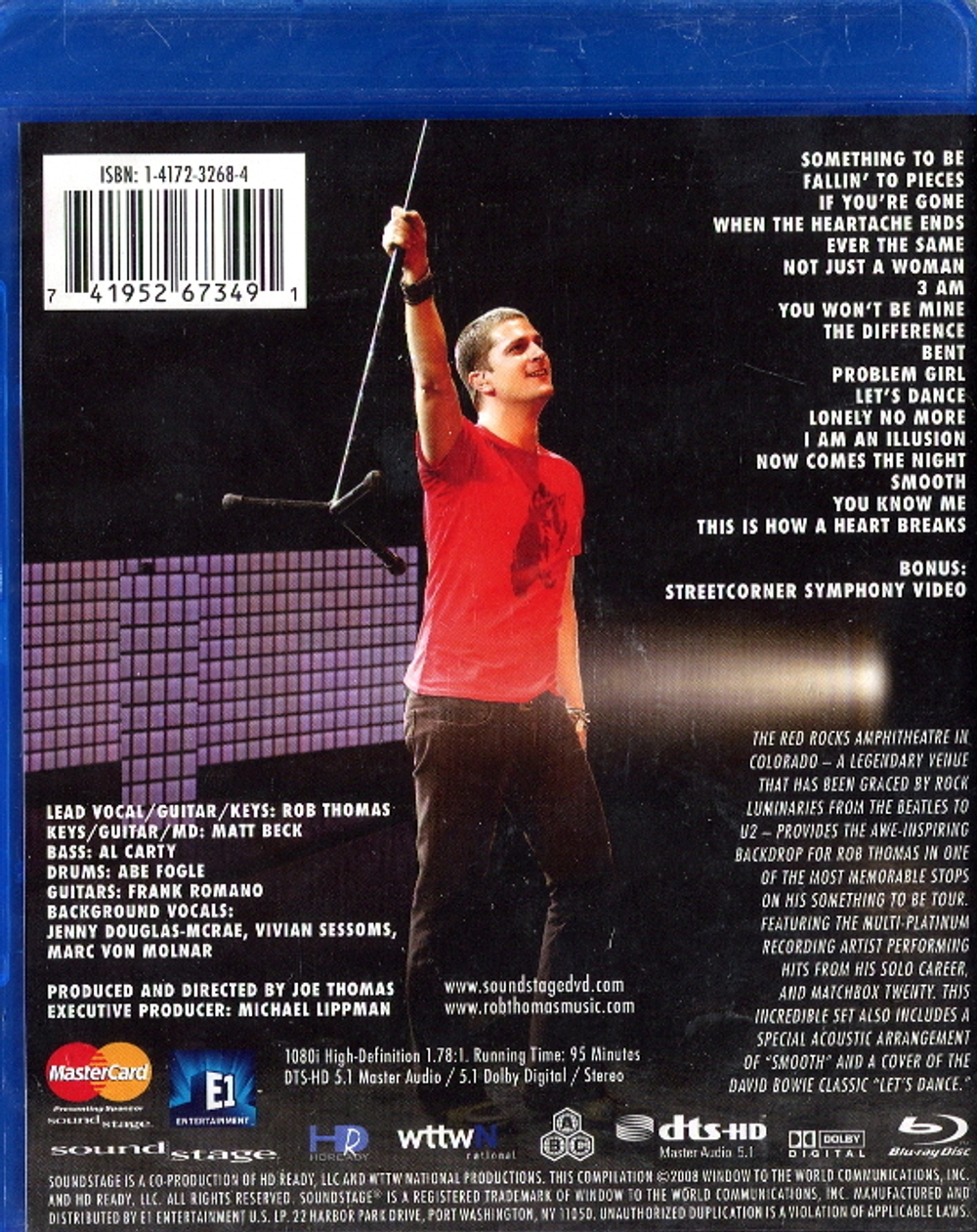 Rob Thomas / Something To Be Tour Live At Red Rocks (Blu-ray)
