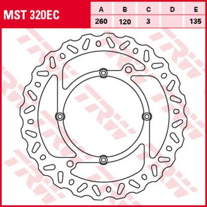 Диск тормозной TRW MST320EC