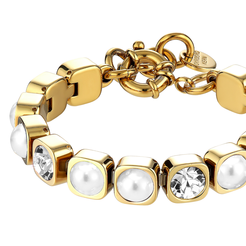 Браслет Dyrberg Kern CONIAN SG CRYSTAL / WHITE PEARL 450157