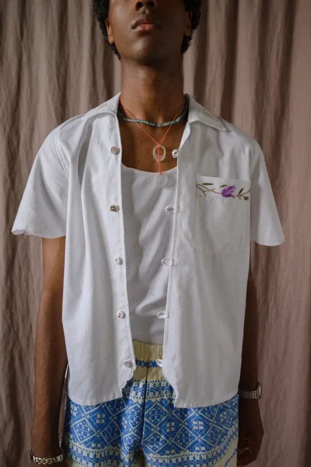 Рубашка Soeurs из Круглой Скатерти белая