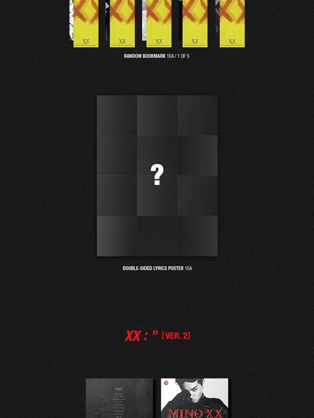 Альбом Winner Mino - XX 1st Solo Album 2 Version SET