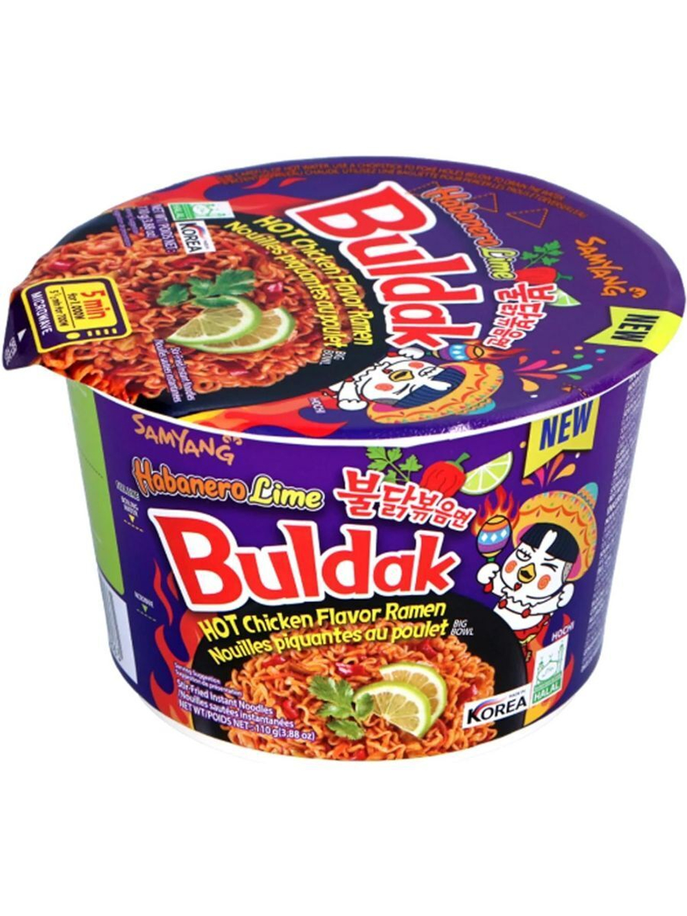 Лапша Samyang со вкусом курицы Buldak, перца Хабанеро и Лайма 110 г