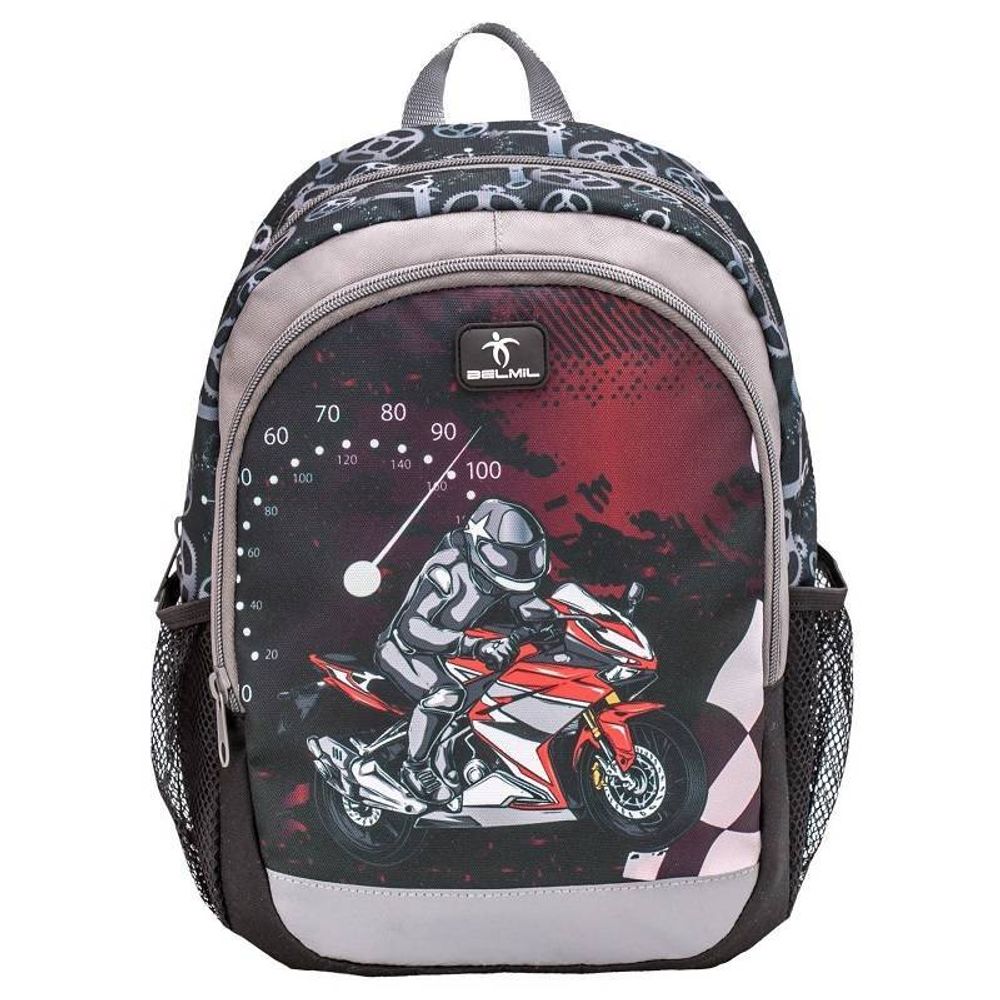 Рюкзак Belmil Kiddy Plus Мото 33*23*13см 320гр., 2 отд.