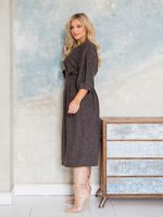Платье 1360 черно-коричневый Novita (Акция)