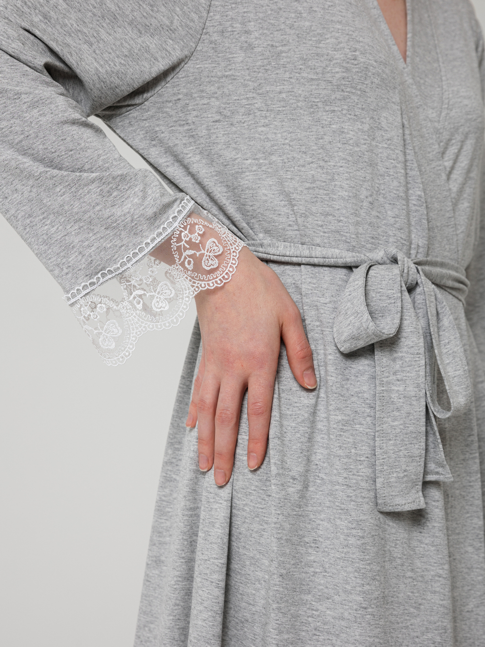 Халат Хл-301/серый-меланж