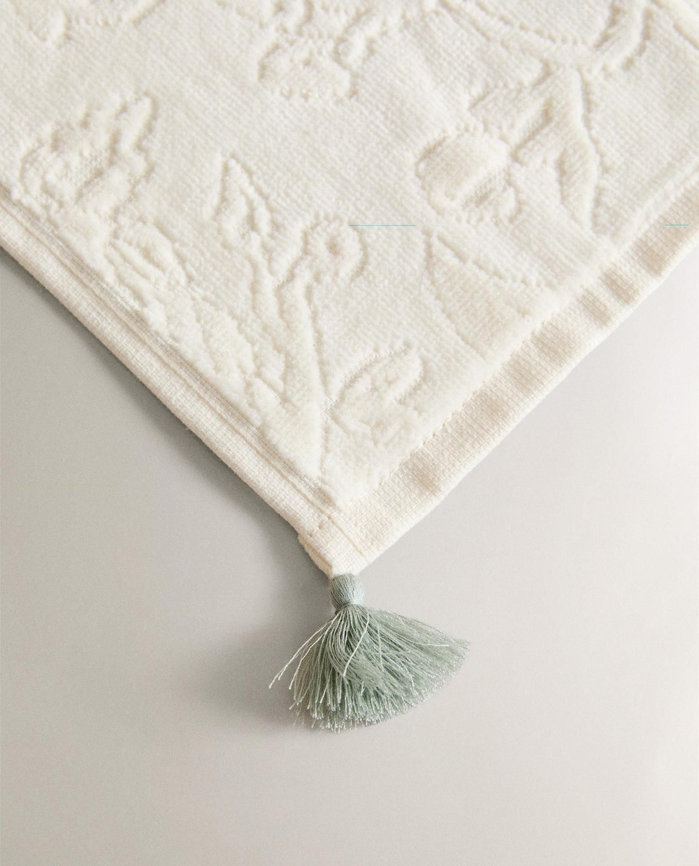 Zara Home - Набор полотенец для рук с бахромой (комплект из 3 предметов)), бежевый, 30х30 см