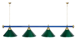 Лампа STARTBILLIARDS 4 пл. (плафоны зеленые,штанга золотая,фурнитура золото)