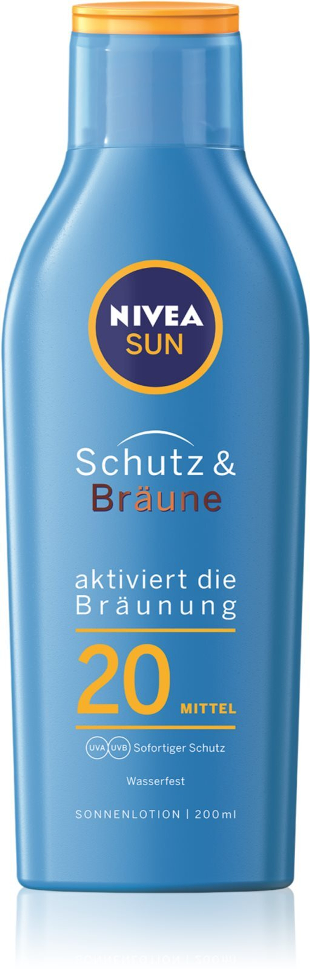 Nivea Sun Protect & Bronze - интенсивный лосьон для загара SPF 20 /   200  ml  / GTIN 4005808432394