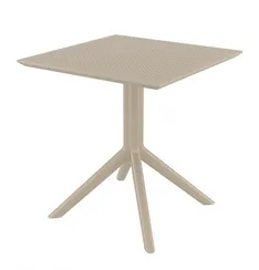 Стол пластиковый Sky 70х70 бежевый