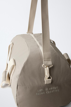 ZARA БАЗОВАЯ СУМКА-БОУЛИНГ, СЕРЫЙ