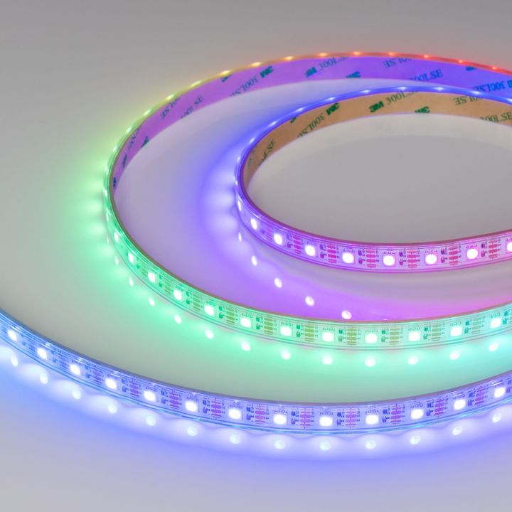 Светодиодная влагозащищенная лента Arlight Бегущий огонь 8W/m 60Led/m 5060SMD разноцветный 5M SPI-P-B60-12mm 12V RGB-PX1-BPT 041615(1)