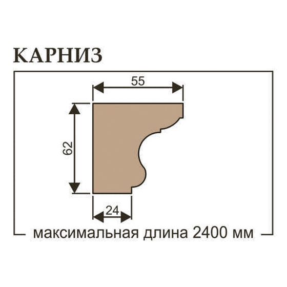 Карниз массив ольхи Ока