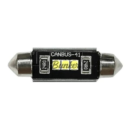 Светодиодная автомобильная LED лампа TaKiMi SJ-2835-3SMD 41mm,Белый,Не полярная,12V
