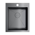 Мойка Omoikiri Akisame 41-GM нерж. сталь | Вороненая сталь