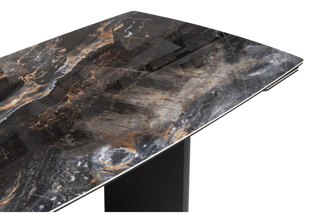 Керамический стол Woodville Маре 200(260)х100х77 neodom titanium lawa nero, черный