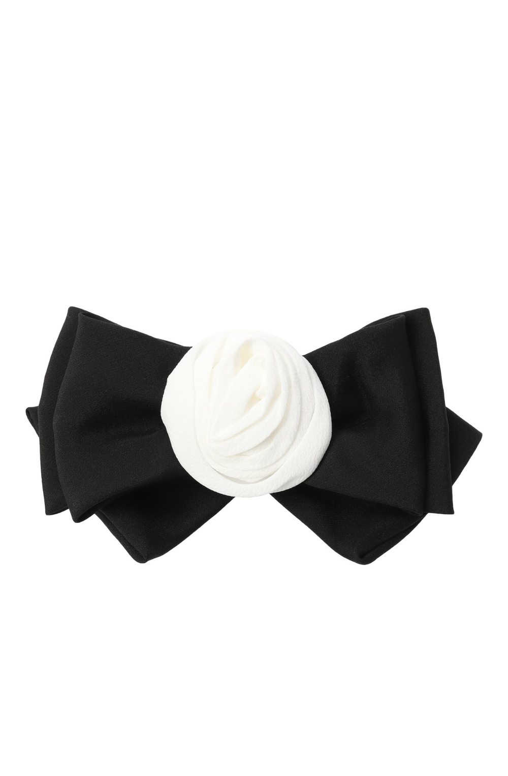 Бант с белой розой S