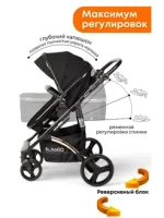 Коляска детская BubaGo арт.BG 136-G-1 MODEL Zoom color/цвет Black/Черный