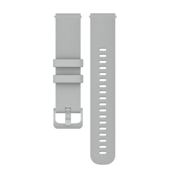 Ремешок 20 мм для Garmin Forerunner 55/245/645, Venu, Venu Sq, Venu 2 Plus, Vivoactive 3, Vivomove быстросъемный пряжка в цвет (Quick Release), серый