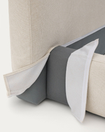 Кровать Blok бежевая со съемными чехлами под матрас 90 х 200 см