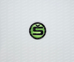 Эмблема Skoda S 80мм (зеленый)