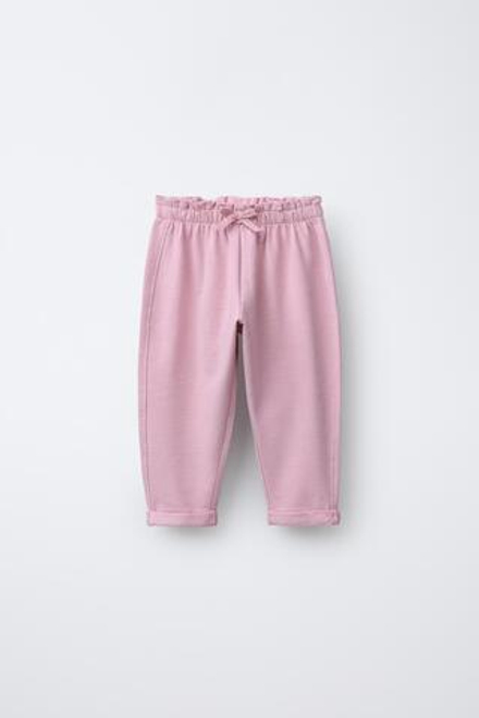 ZARA БРЮКИ BAGGY, РОЗОВЫЙ