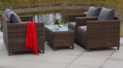 "Кон Панна" столик журнальный из искусственного ротанга, цвет коричневый