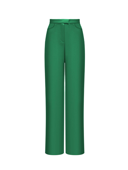 Прямые брюки с завышенной талией