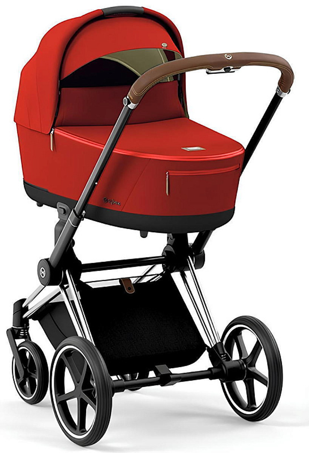 Коляска для новорожденных Cybex Priam IV Chrome Brown Autumn Gold