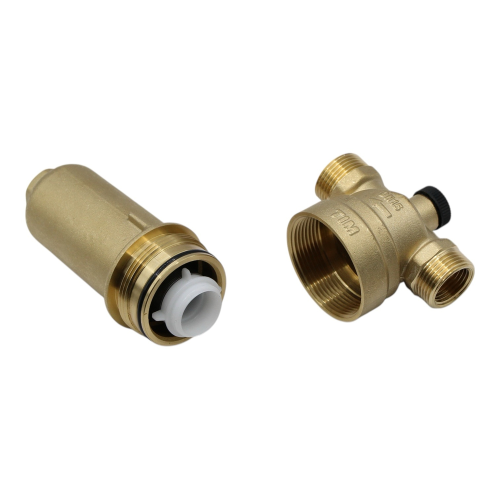 Фильтр самопромывной TIM 1/2" с манометром и латунным корпусом