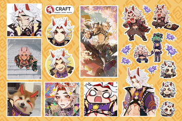 Стикерлист "Геншин импакт - Итто"