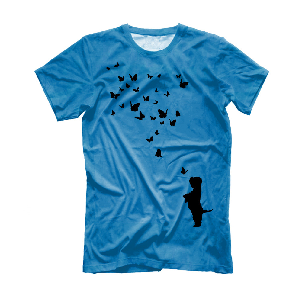 Футболка "Вест Хайленд и бабочки"