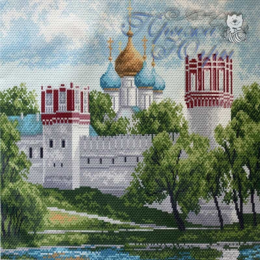 "Церковь в Новодевичьем"-0921 канва с рисунком
