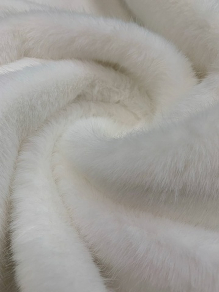 Мех искусственный норка, цвет белый 