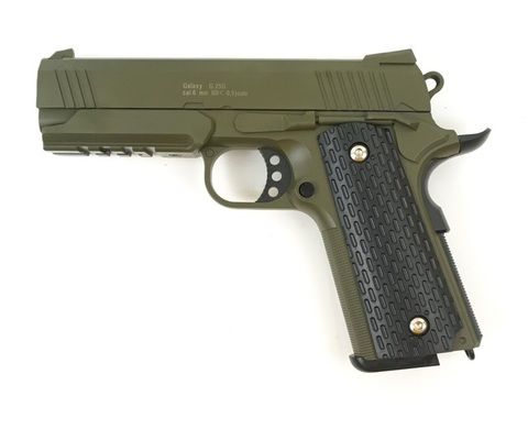 Страйкбольный пистолет Galaxy G.25G  COLT1911PD с глушителем металлический, пружинный