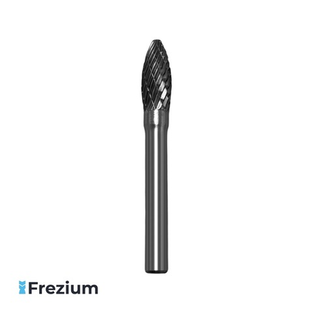 Борфреза твердосплавная по металлу 8x6x20x62 мм; Форма H