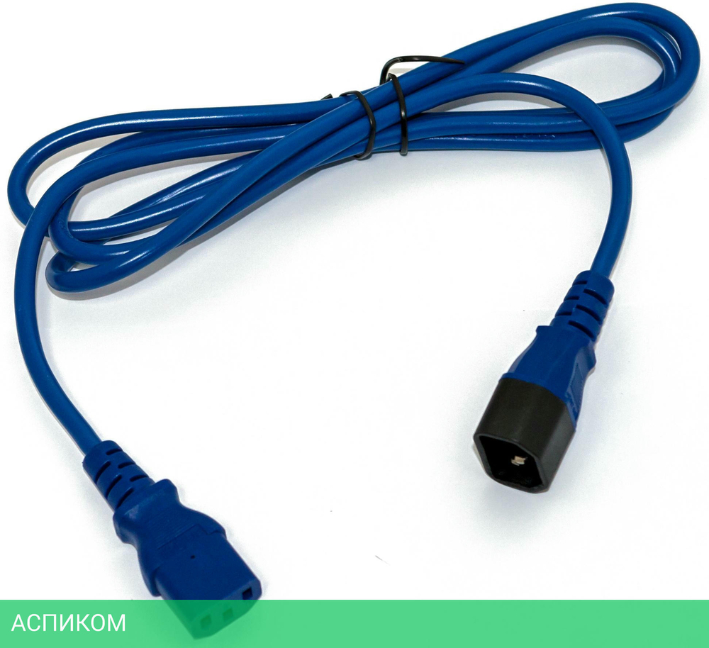 Шнур питания Lanmaster LAN-PP13/14-1.0-BL синий
